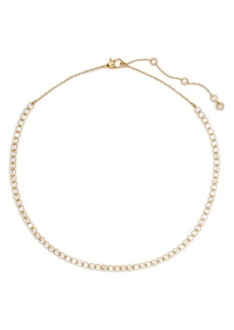 Kate Spade New York sweetheart delicate cubic zirconia tennis necklace