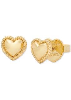 Kate Spade New York Twisted Frame Heart Stud Earrings - Gold.