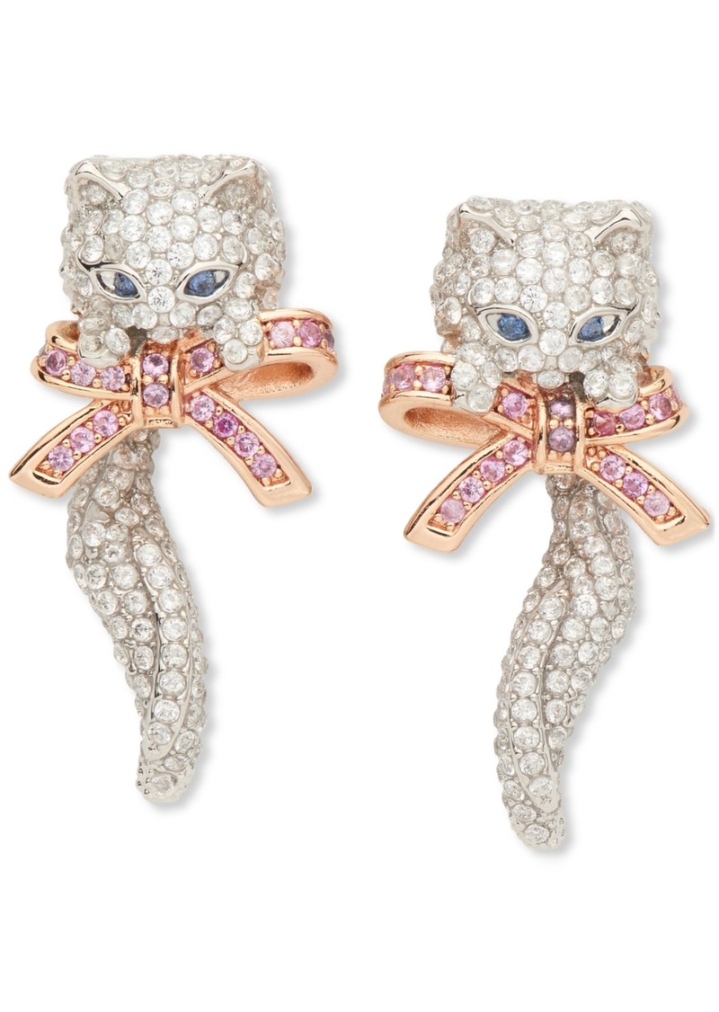 Kate Spade New York Two-Tone Pave Pawlina Front-to-Back Earrings - Neutral Mu