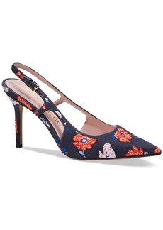 Kate Spade New York Valerie Pointed-Toe Slingback Pumps - Captain Navy Dotty Floral