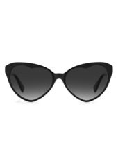Kate Spade New York velmas 57mm cat eye sunglasses in Black/Dark Grey Sf at Nordstrom Rack