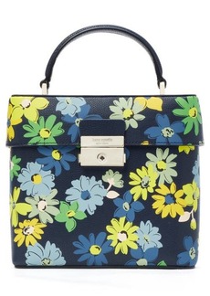 kate spade new york voyage small floral medley leather crossbody bag in Blazer Blue Multi at Nordstrom