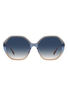 kate spade new york waverly 57mm gradient round sunglasses