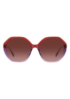 kate spade new york waverly 57mm gradient round sunglasses