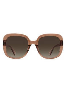 Kate Spade New York wenonags 56mm square sunglasses in Brown/Brown Sf at Nordstrom Rack