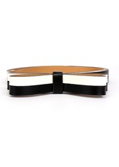 kate spade new york Women's 19mm Double Leather Bow Belt - Black