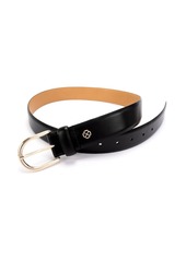 Kate Spade New York Women's 35MM Feather Edge Belt - Black