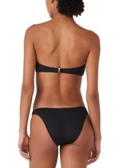 Kate Spade New York Womens Bandeau Bow Bra Convertible Bikini Top High Cut Bikini Bottoms
