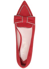 Kate Spade New York Women's Be Dazzled Pointed-Toe Embellished Flats - Sour Cherry