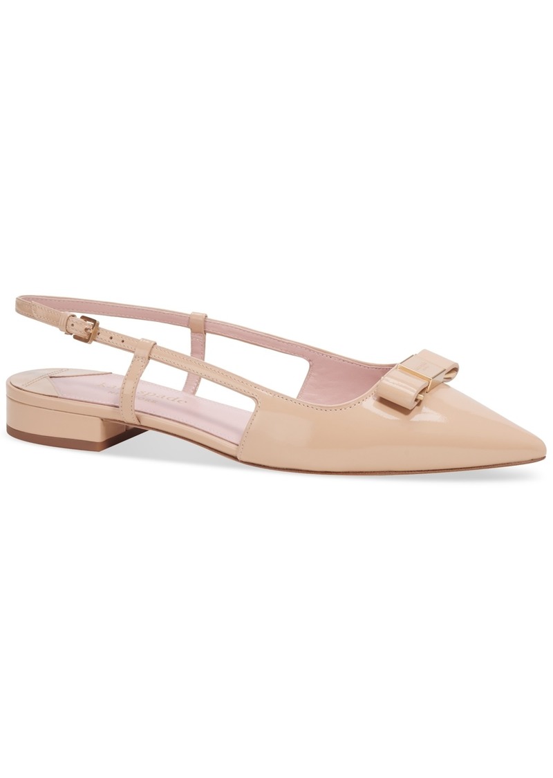 Kate Spade New York Women's Bowdie Pointed-Toe Slingback Flats - Beach Sand