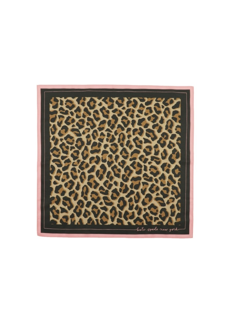 kate spade new york Women's Cheetah Print Square Bandana - Roasted Cashews