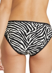 Kate Spade New York Women's Classic Bikini Bottoms - Black/White Zebra