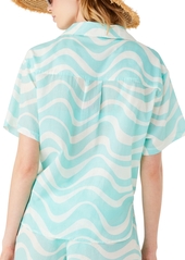 kate spade new york Women's Cotton Cover-Up Shirt - Low Tide