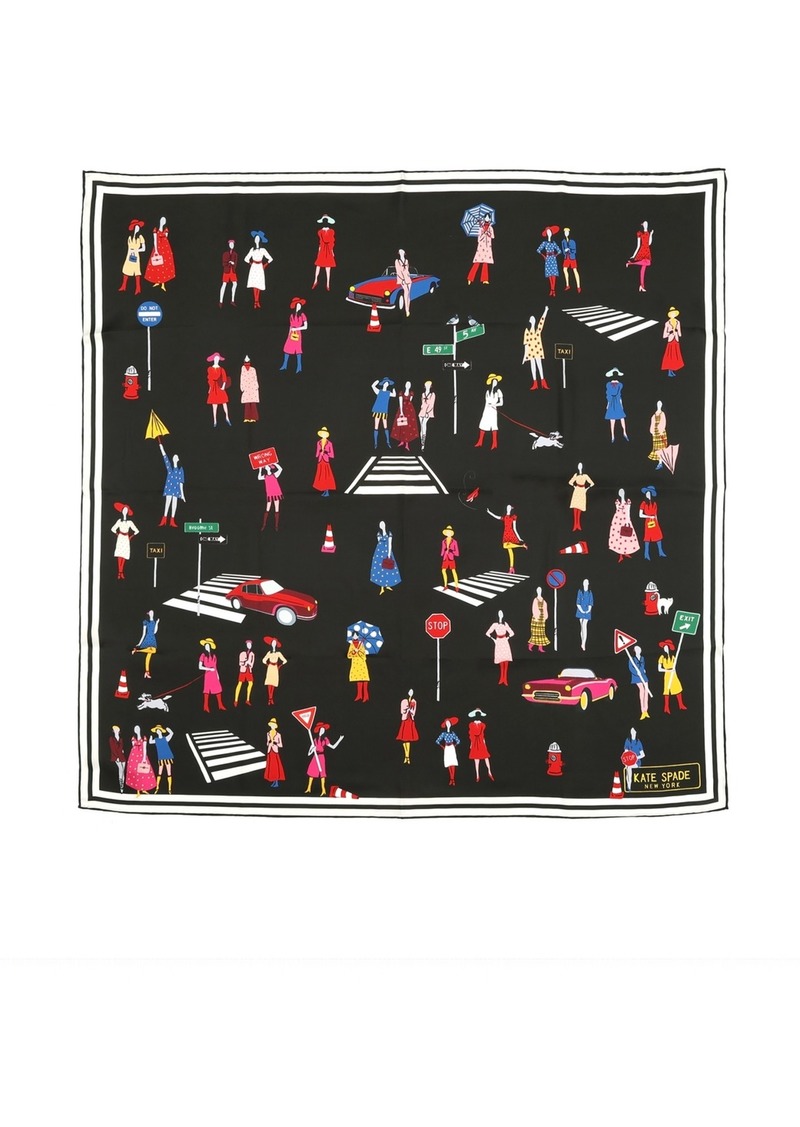 Kate Spade New York Women's Crossing Silk Square Scarf - Multi