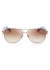 kate spade new york Women's Dalia Aviator Sunglasses, 58mm