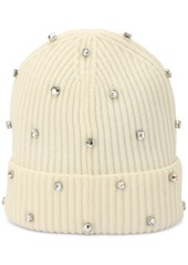 Kate Spade New York Women's Embellished Ribbed Beanie - Cream