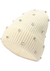 Kate Spade New York Women's Embellished Ribbed Beanie - Cream