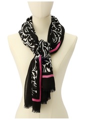 kate spade new york Women's Flourish Swirl Oblong Bandana - Black, Cream