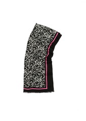 kate spade new york Women's Flourish Swirl Oblong Bandana - Black, Cream