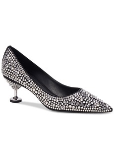 Kate Spade New York Women's Garnish Slip-On Pointed-Toe Pumps - Black, Clear Crystal