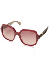 Kate Spade New York Women's Katelee Square Sunglasses BURGUN HAV GLTR