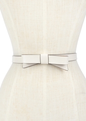 kate spade new york Women's Leather Bow Belt - Parchment