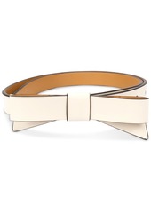 kate spade new york Women's Leather Bow Belt - Parchment