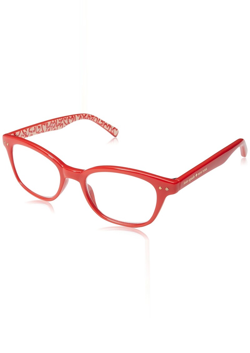 Kate Spade New York Women's Rebecca2 Rectangular Reading Sunglasses RED LMBRJ  + 2.5