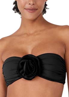 kate spade new york Women's Rosette-Detail Convertible Bandeau Bikini Top - Black