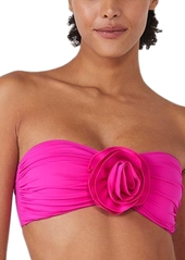 kate spade new york Women's Rosette-Detail Convertible Bandeau Bikini Top - Black
