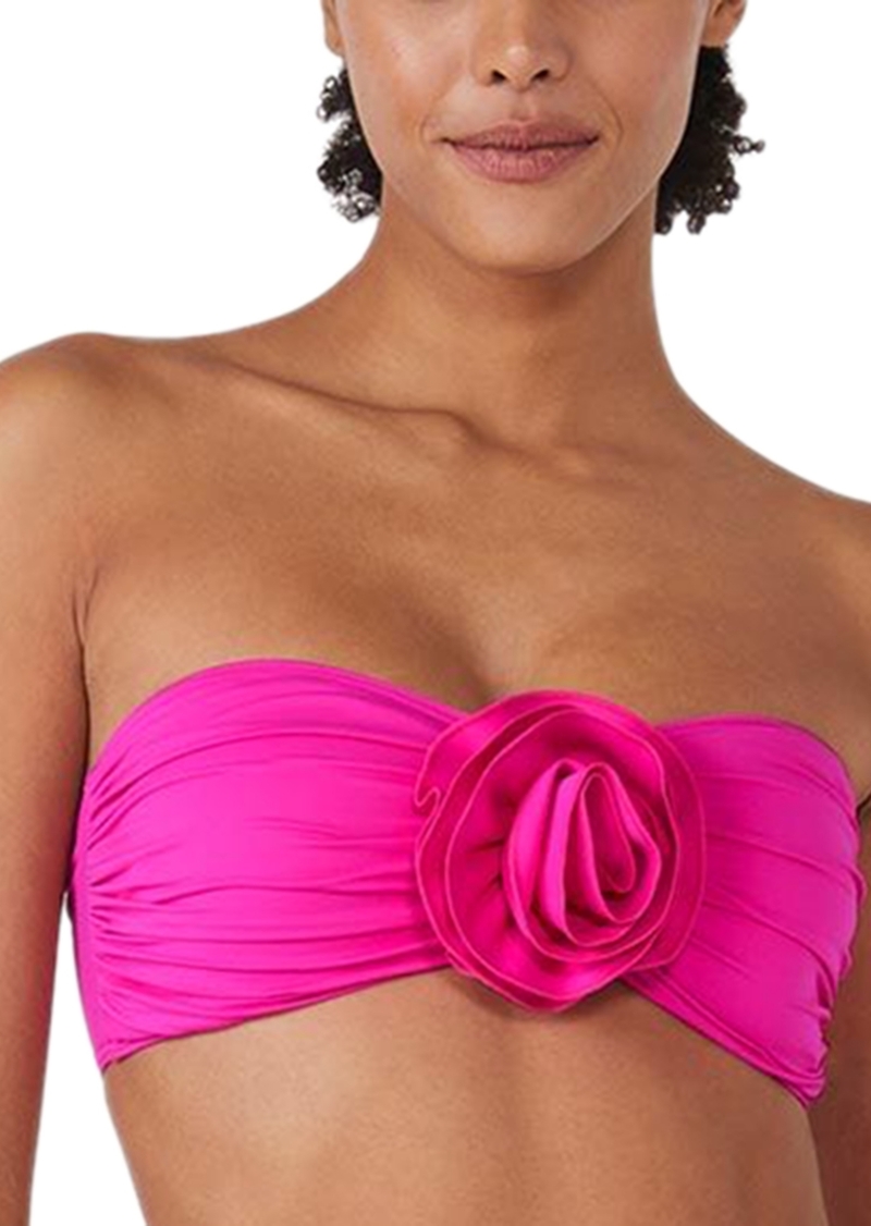 kate spade new york Women's Rosette-Detail Convertible Bandeau Bikini Top - Radiant Pink