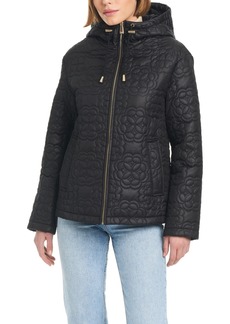 kate spade new york Women's Signature Zip-Front Water-Resistant Quilted Jacket - Black