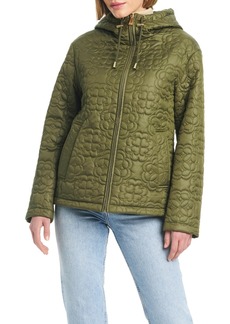 kate spade new york Women's Signature Zip-Front Water-Resistant Quilted Jacket - Spring olive