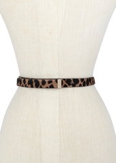 Kate Spade New York Women's Spotted Haircalf Bow Belt - Tobacco/black