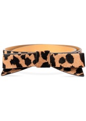 Kate Spade New York Women's Spotted Haircalf Bow Belt - Tobacco/black