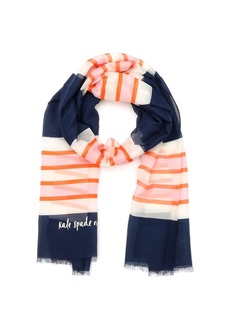 Kate Spade New York Women's Springtime Stripe Oblong - French Navy