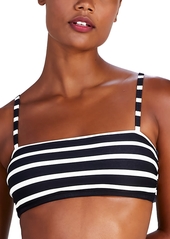 Kate Spade New York Women's Striped Square-Neck Bikini Top Women's Swimsuit