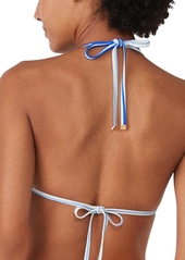 kate spade new york Women's Striped Triangle Bikini Top - Spring Water