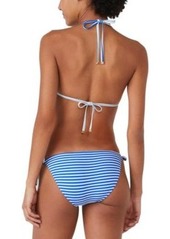 Kate Spade New York Womens Striped Triangle Bikini Top String Bikini Bottoms