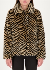 Kate Spade New York Zebra-Print Faux-Fur Coat