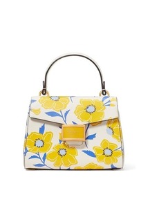 Kate Spade Katy Sunshine Floral Textured Leather Small Top Handle