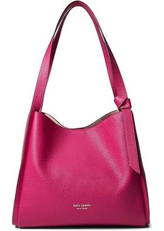 Kate Spade Knott Color-Blocked Pebbled Leather Large Shoulder Bag