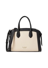 Kate Spade Knott Color-Blocked Pebbled Leather Medium Zip Top Satchel