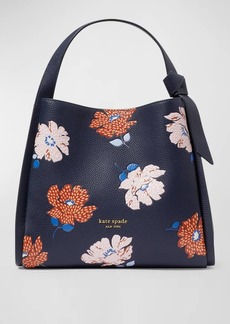 Kate Spade knott medium floral-embossed leather tote bag