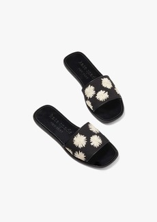 Kate Spade Lauren Pom Pom Floral Slide Sandals