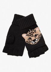 Kate Spade Leopard Face Pop-Top Gloves