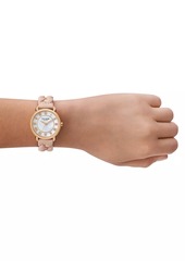 Kate Spade Lily Avenue Rose-Goldtone & Leather Three-Hand Watch