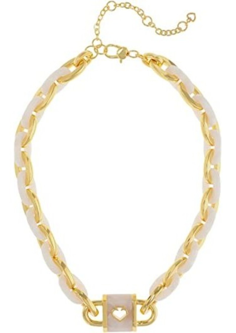 Kate Spade Lock and Spade Statement Link Necklace