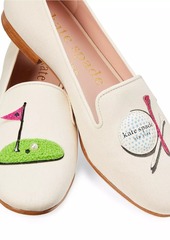 Kate Spade Lounge Golf Embroidered Canvas Loafers