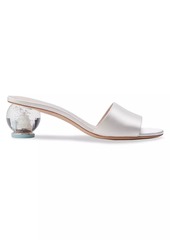 Kate Spade Love Satin Sculptural-Heel Mules